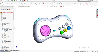 طراحی سه بعدی دسته بازی